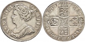 Ausländische Münzen und Medaillen
Großbritannien. Anne 1702-1714. 
Shilling 1711. Spink 3618.
feines Porträt, sehr schön-vorzüglich