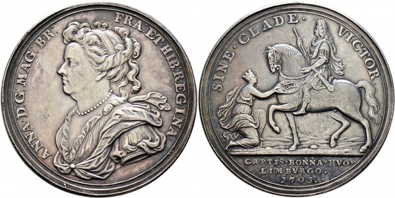 Ausländische Münzen und Medaillen
Großbritannien. Anne 1702-1714. 
Silbermedai...