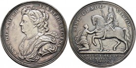 Ausländische Münzen und Medaillen
Großbritannien. Anne 1702-1714. 
Silbermedaille 1703 von J. Croker (unsigniert), auf die Einnahme der Städte Bonn,...