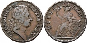 Ausländische Münzen und Medaillen
Großbritannien. George I. 1714-1727. 
Cu-Half Penny 1723. Woods Hibernia Coinage. Spink (Ireland) 6601.
überdurch...