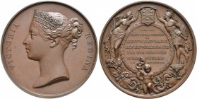 Ausländische Münzen und Medaillen
Großbritannien. Victoria 1837-1901. 
Bronzemedaille 1848 von W. Wyon, sogen. Edwardes-Medaille. Büste mit Diadem n...