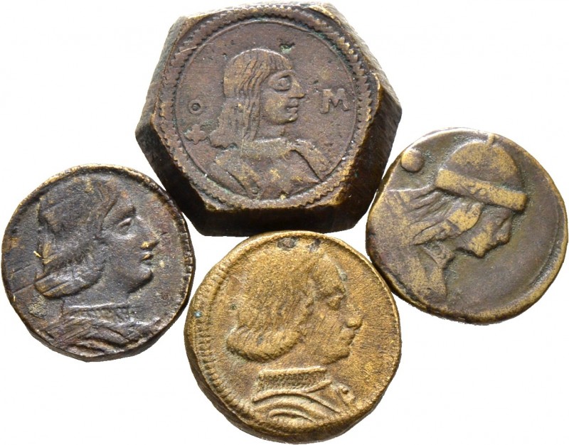 Ausländische Münzen und Medaillen
Italien. . 
Lot (4 Stücke): Verschiedene Mes...
