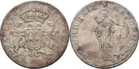 Ausländische Münzen und Medaillen
Italien-Genua. Republik. 
8 Lire 1792. MIR 308/1, Dav. 1369.
sehr schön