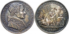 Ausländische Münzen und Medaillen
Italien-Kirchenstaat (Vatikan). Gregor XVI. (Bartolomeo Alberto Cappellari) 1831-1846. 
Mezzo scudo romano (50 Bai...