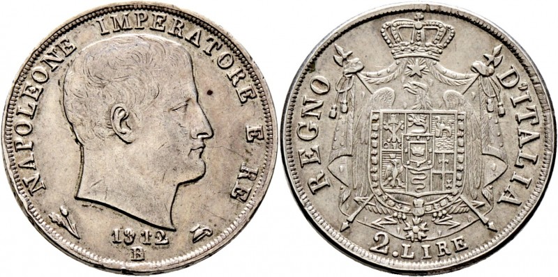 Ausländische Münzen und Medaillen
Italien-Königreich Napoleons. . 
2 Lire 1812...