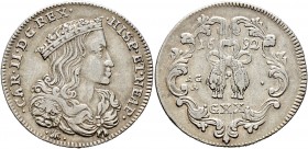 Ausländische Münzen und Medaillen
Italien-Neapel und Sizilien. Karl II. von Spanien 1665-1700. 
Tari zu 20 Grana 1692. MIR 300/1.
Revers leicht jus...