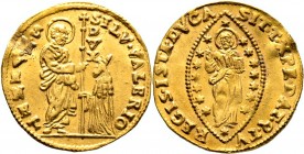 Ausländische Münzen und Medaillen
Italien-Venedig. Silvestro Valier 1694-1700. 
Zecchino o.J. Paol. p. 113/5, Gamb. 1140, Fr. 1354. 3,48 g
kleiner ...