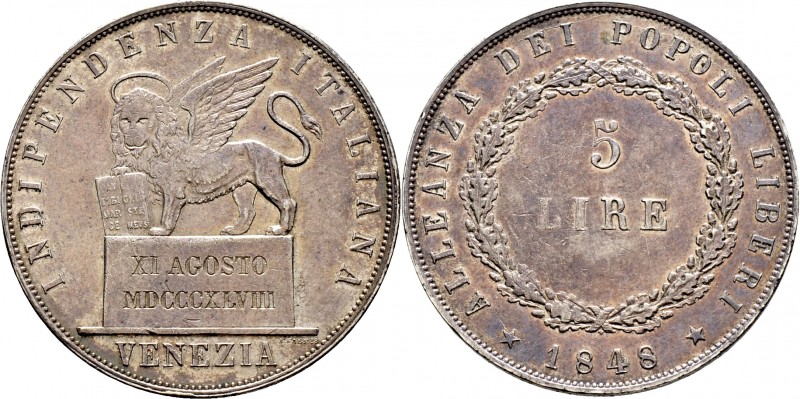Ausländische Münzen und Medaillen
Italien-Venedig. Provisorische Regierung 1848...