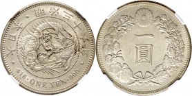 Ausländische Münzen und Medaillen
Japan. Mutsuhito - Periode Meiji 1867-1912. 
1 Yen Meiji 36 (1903). Jac.-Verm. (Jap. Coinage) Q 29, Y. A25.3, Dav....