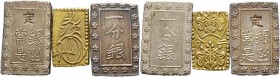 Ausländische Münzen und Medaillen
Japan. Mutsuhito - Periode Meiji 1867-1912. 
Lot (3 Stücke): 2 Bu (Ni Bu) o.J. Dazu: Periode Tempo, Bu (Ishi Bu) o...