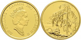 Ausländische Münzen und Medaillen
Kanada. . 
200 Dollars 2002. Thomas Thompson "The Jack Pine" (1916/17). KM 466, Fr. 57. 15,7 g (1/2 Unze) Feingold...