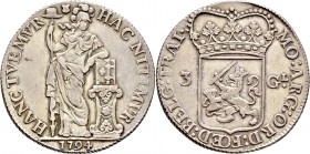 Ausländische Münzen und Medaillen
Niederlande-Utrecht. . 
3 Gulden 1794. Delm. 1150, Dav. 1852.
feine Patina, sehr schön-vorzüglich