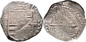 Ausländische Münzen und Medaillen
Peru. unter spanischer Herrschaft. 
Schiffsgeld zu 8 Reales o.J. (1618/21) -Potosi-. CCT 160ff.
schön-sehr schön...