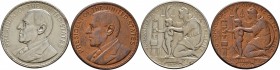 Ausländische Münzen und Medaillen
Philippinen. unter amerikanischer Herrschaft. 
2-tlg. Set, bestehend aus: Silbermedaille, sogen. "Wilson-Dollar" 1...