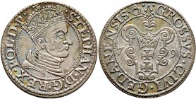 Ausländische Münzen und Medaillen
Polen-Danzig, Stadt. Stephan Bathory 1576-1586. 
Groschen 1579. Kopicki 7433 (R2), Gum. 790.
selten in dieser Erh...
