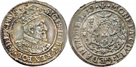 Ausländische Münzen und Medaillen
Polen-Danzig, Stadt. Sigismund III. Wasa 1587-1632. 
Ortstaler (Tymph) 1619. Kopicki 7497 (R1), Gum. 1388.
Pracht...