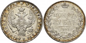 Ausländische Münzen und Medaillen
Russland. Nikolaus I. 1825-1855. 
Rubel 1843 -St. Petersburg-. Bitkin 186, Uzdenikov 1614, Dav. 283.
attraktives ...