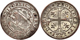 Ausländische Münzen und Medaillen
Schweiz-Bern. . 
1/2 Batzen 1772. DT 525k, HMZ 2-224m.
besserer Jahrgang, sehr schön-vorzüglich