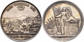 Ausländische Münzen und Medaillen
Schweiz-Genf. . 
Silbermedaille o.J. (um 1860/70) von Ch. Richard, auf die Escalade (jährlich stattfindendes Fest ...