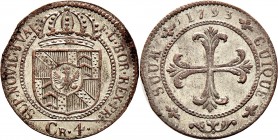Ausländische Münzen und Medaillen
Schweiz-Neuenburg (Neuchatel). Friedrich Wilhelm II. von Preußen 1786-1797. 
1 Batzen (zu 4 Kreuzer) 1793. DT 998d...