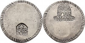 Ausländische Münzen und Medaillen
Spanien-Gerona. Ferdinand VII. 1808-1833. 
Duro (= 8 Reales) 1808 -Gerona-. Geprägt während der spanischen Insurre...