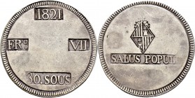 Ausländische Münzen und Medaillen
Spanien-Mallorca. Ferdinand VII. 1808-1833. 
30 Sous 1821 -Palma de Mallorca-. Geprägt während der aufgrund einer ...
