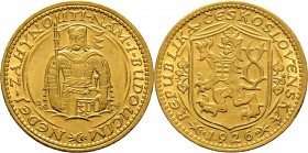 Ausländische Münzen und Medaillen
Tschechoslowakei. . 
Dukat 1926 -Kremnitz-. Hüftbild St. Wenzel. Fr. 2, Schl. 17. 3,50 g
winzige Kratzer, vorzügl...