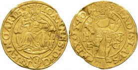Ausländische Münzen und Medaillen
Ungarn. Johannes Zapolya 1526-1540. 
Goldgulden 1540 -Klausenburg-. Kammergraf bzw. Schatzmeister F. Georgius. Hus...