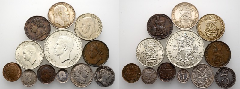 Lots ausländischer Münzen und Medaillen
12 Stücke: GROSSBRITANNIEN (bessere Mün...
