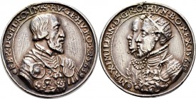 Römisch-Deutsches Reich
Haus Habsburg. Ferdinand I. 1521-1564. 
Silbermedaille 1563 unsigniert (nach einem Modell von Lukas Richter), auf die Krönun...