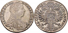 Römisch-Deutsches Reich
Haus Habsburg. Maria Theresia 1740-1780. 
Taler 1780 -Günzburg-. Geprägt 1783-1795. Her. 510, Eyp. 192, Dav. 1150, Voglh. 27...