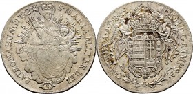 Römisch-Deutsches Reich
Haus Habsburg. Josef II. 1780-1790. 
1/2 Madonnentaler 1782 -Kremnitz-. Her. 167, J. 25, Huszar 1874.
Revers leicht justier...