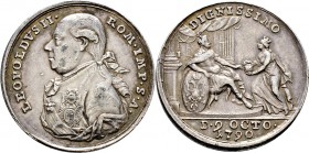 Römisch-Deutsches Reich
Haus Habsburg. Leopold II. 1790-1792. 
Silbermedaille 1790 unsigniert (wohl von J.Chr. Reich), auf seine Kaiserkrönung zu Fr...