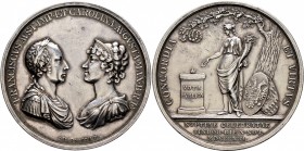 Römisch-Deutsches Reich
Haus Österreich. Franz I., Kaiser von Österreich 1804-1835. 
Silbermedaille 1816 von I. Harnisch, auf seine vierte Vermählun...