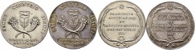 Römisch-Deutsches Reich
Haus Österreich. Franz I., Kaiser von Österreich 1804-1835. 
Lot von zwei silbernen, jetonartigen Silbermedaillen 1816 unsig...