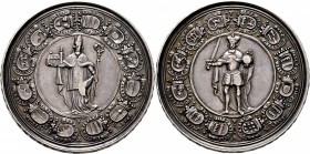 Sammlung Sedisvakanz - Münzen und Medaillen
Paderborn. . 
Silbermedaille 1719 von P.P. Werner (Nürnberg). Der Stiftsheilige Liborius mit Kirchenmode...