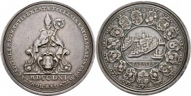 Sammlung Sedisvakanz - Münzen und Medaillen
Passau. . 
Silbermedaille 1761 -Regensburg-. Stempel von J.L. Oexlein (Nürnberg). Ähnlich wie vorher. Ze...