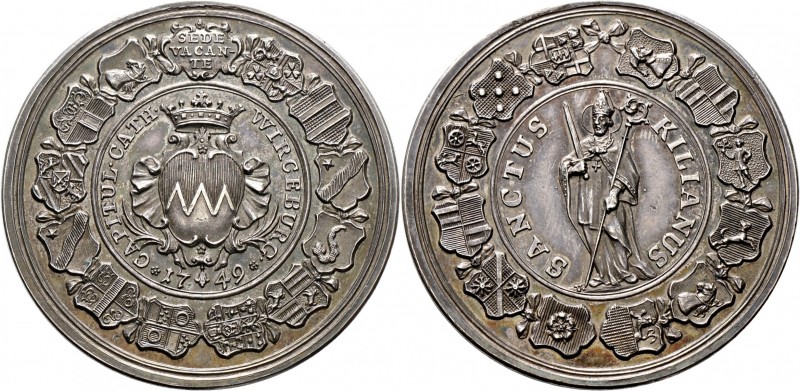 Sammlung Sedisvakanz - Münzen und Medaillen
Würzburg. . 
Silbermedaille 1749 v...