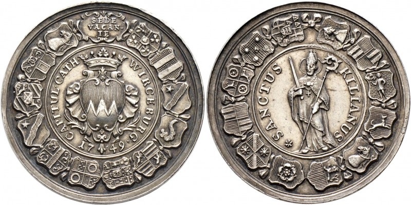 Sammlung Sedisvakanz - Münzen und Medaillen
Würzburg. . 
Silbermedaille 1749 v...