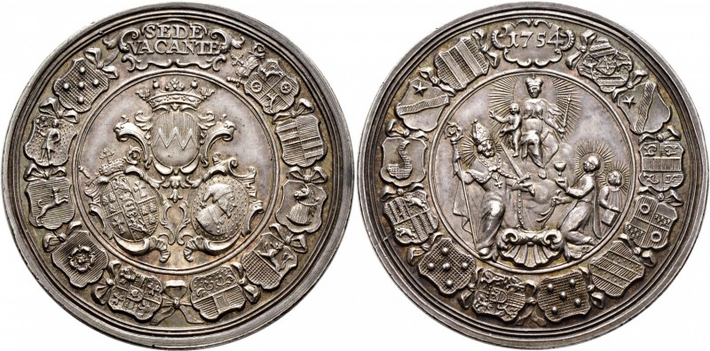 Sammlung Sedisvakanz - Münzen und Medaillen
Würzburg. . 
Silbermedaille 1754 v...