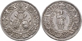 Sammlung Sedisvakanz - Münzen und Medaillen
Würzburg. . 
Silbermedaille 1754 von J.L. Oexlein (Nürnberg). Ähnlich wie vorher / Der stehende St. Kili...