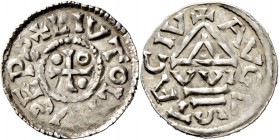 Altdeutsche Münzen und Medaillen
Augsburg, Bistum. Liutolf 986-996. 
Denar o.J. (989/995). +LIVTOLFVSEPS (die "S" seitenverkehrt, das "O" kleiner). ...