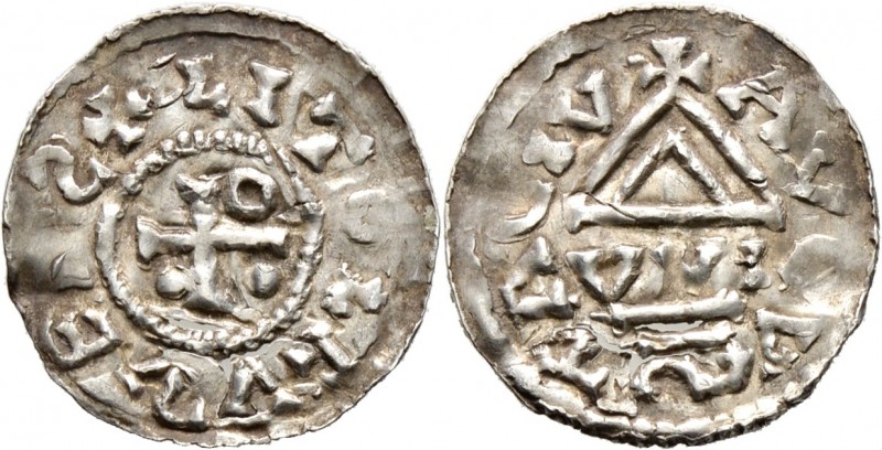 Altdeutsche Münzen und Medaillen
Augsburg, Bistum. Liutolf 986-996. 
Denar o.J...