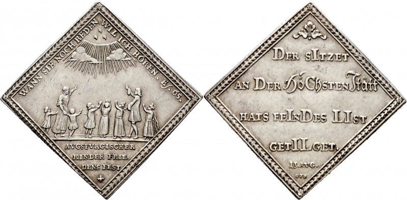 Altdeutsche Münzen und Medaillen
Augsburg, Stadt. . 
Klippenförmige Silbermeda...