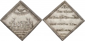 Altdeutsche Münzen und Medaillen
Augsburg, Stadt. . 
Klippenförmige Silbermedaille 1704 von G.F. Nürnberger, auf das Kinderfriedensfest und den Sieg...