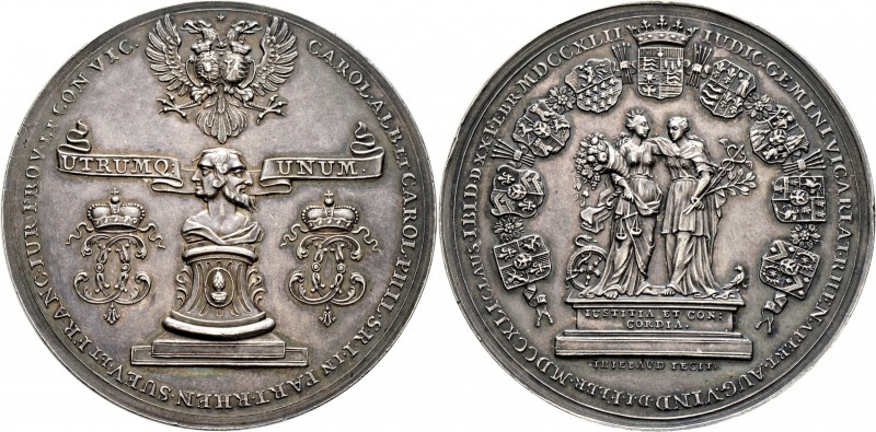 Altdeutsche Münzen und Medaillen
Augsburg, Stadt. . 
Silbermedaille 1742 von J...