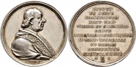 Altdeutsche Münzen und Medaillen
Augsburg, Stadt. . 
Silbermedaille 1782 von T. Rosa, auf den Besuch von Papst Pius VI. in Augsburg auf seiner Rückr...