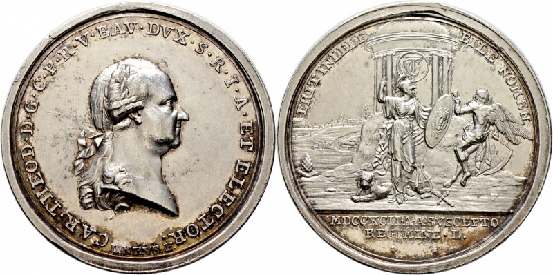 Altdeutsche Münzen und Medaillen
Augsburg, Stadt. . 
Silbermedaille 1792 von J...