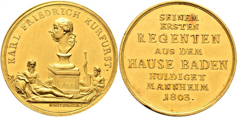 Altdeutsche Münzen und Medaillen
Baden-Durlach. Karl Friedrich 1746-1811. 
Rhe...