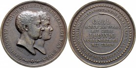 Altdeutsche Münzen und Medaillen
Baden-Durlach. Ludwig 1818-1830. 
Bronzemedaille 1819 von C.W. Doell, auf die Eröffnung der badischen Ständeversamm...